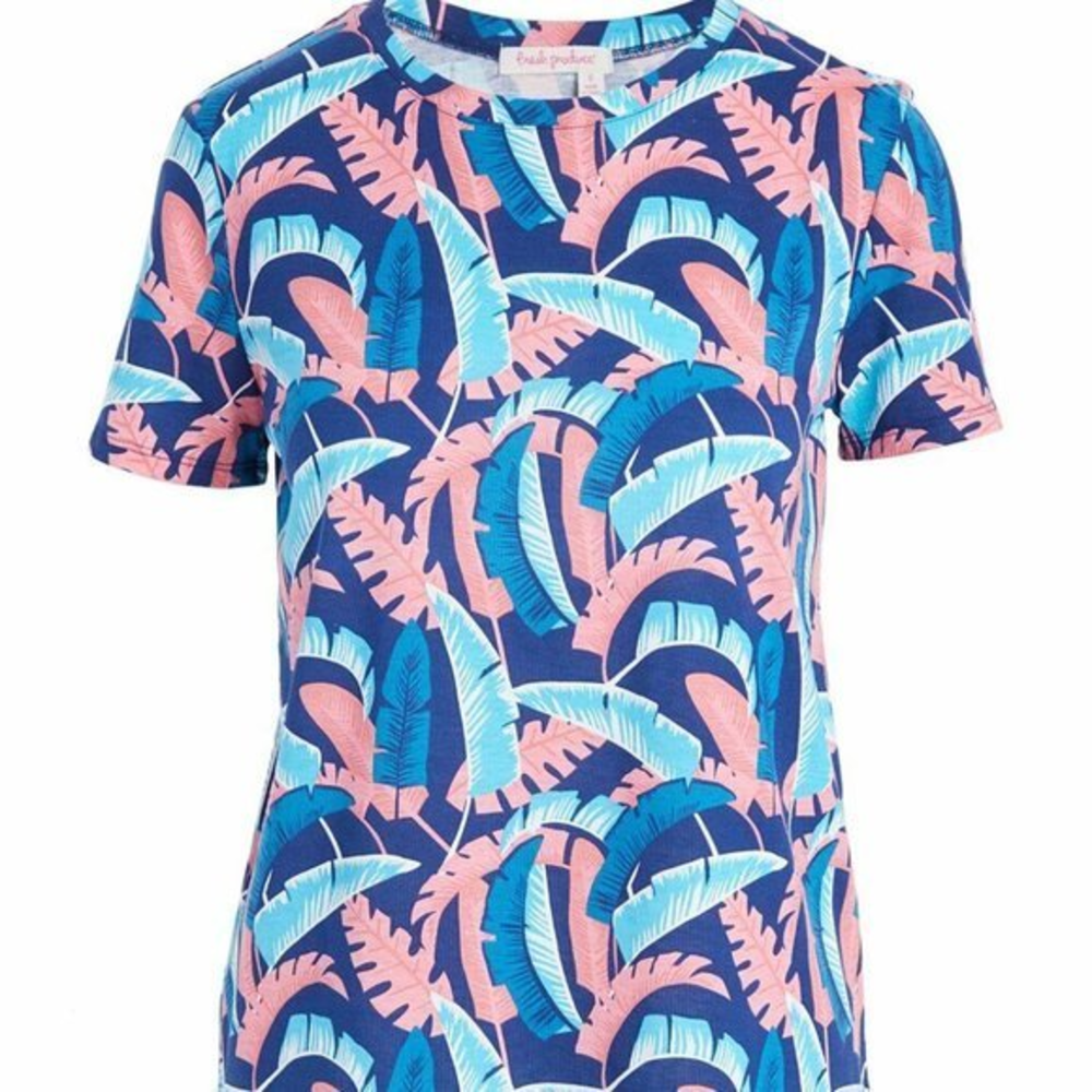 New Fresh Produce‎ XS S M Moonlight Banana Leaf Scoop Neck T-Shirt Tee Shirt T